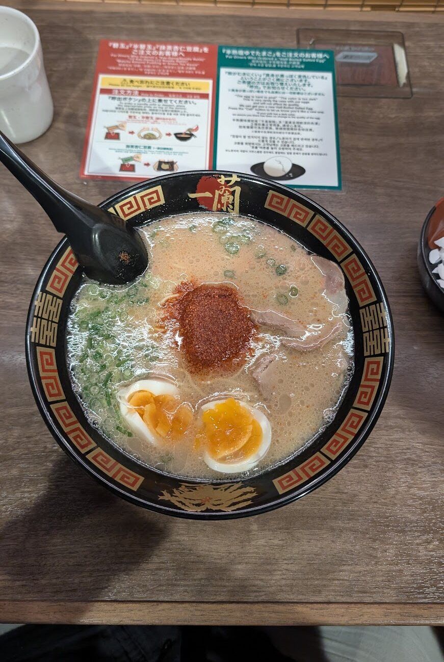 Tonkotsu ramen at Ichiran, Japan